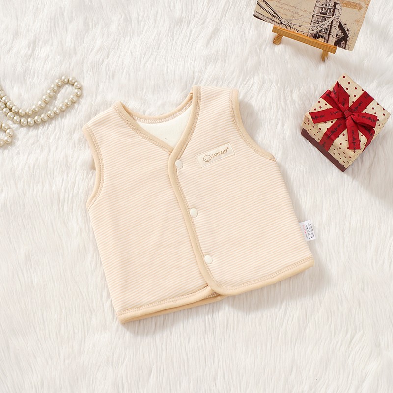 婴儿小马甲纯棉秋冬季新生幼儿童男童初生女宝宝背心保暖薄款夹棉