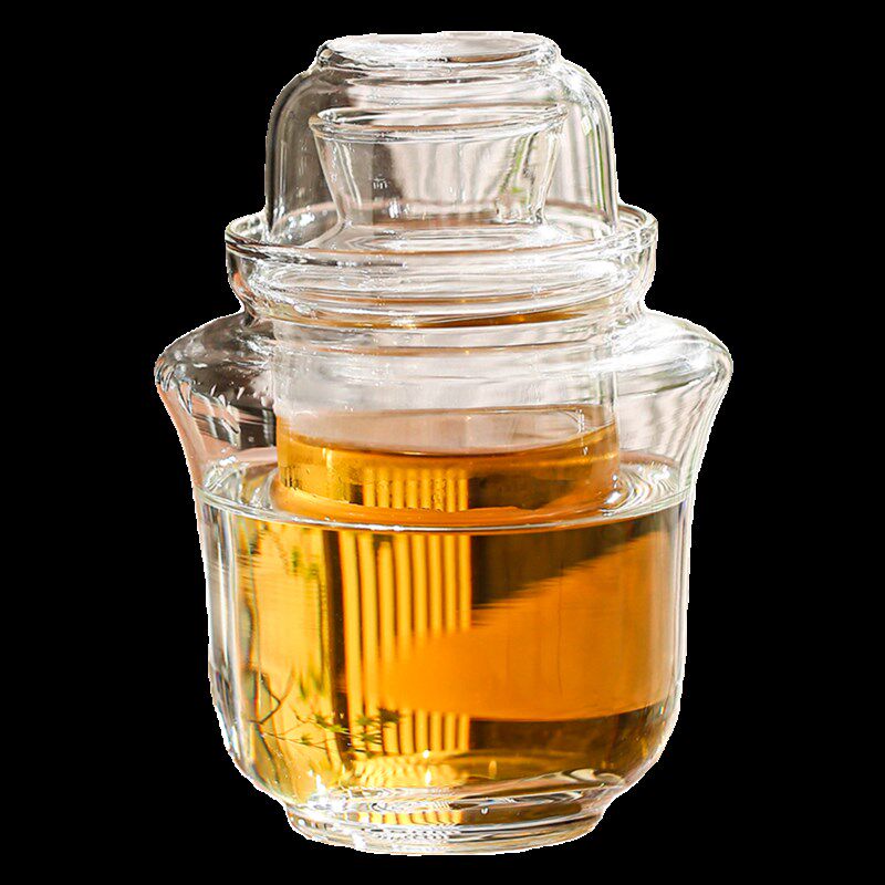 耐热玻璃白酒杯温酒套装耐高温分酒器小酒杯子黄酒烫酒壶酒具酒盅