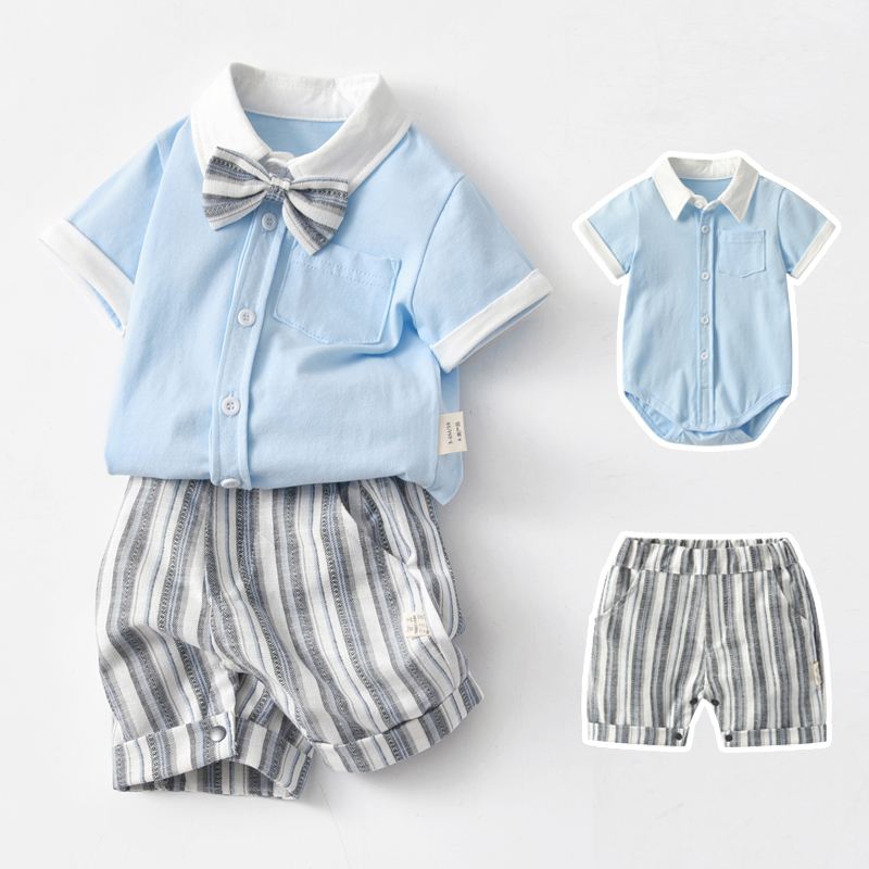 儿童姐弟装夏天套装一周岁龙凤胎宝宝衣服纯棉短袖夏装婴幼儿外穿