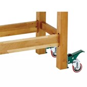 3寸铁芯聚氨酯重型脚轮 脚轮套件万向轮 木工工作台脚踏升降脚轮