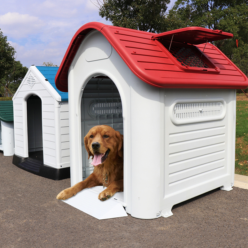 狗窝室外房子型户外防雨塑料狗屋大型犬狗笼夏季防水宠物用品猫窝