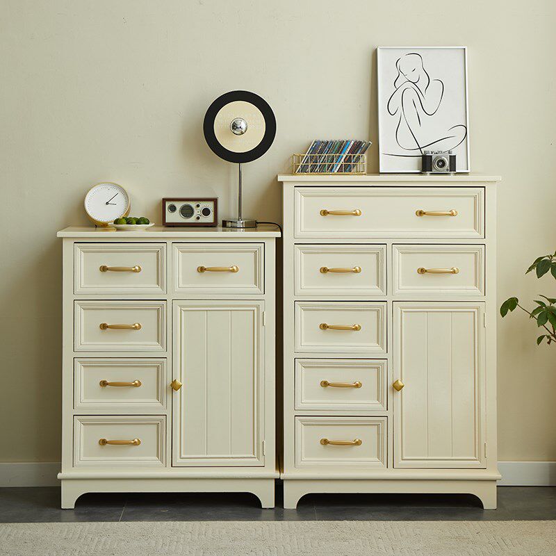 实木斗柜客厅靠墙收纳柜储物柜多层立柜美式五斗柜杂物抽屉小柜子