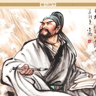 李白将进酒画像 黄河抒怀白酒问月邀月图卷轴挂画 中式装饰画绢布