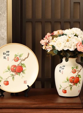 新中式博古架装饰摆盘摆件高级感客厅电视柜国风样板间家居装饰品