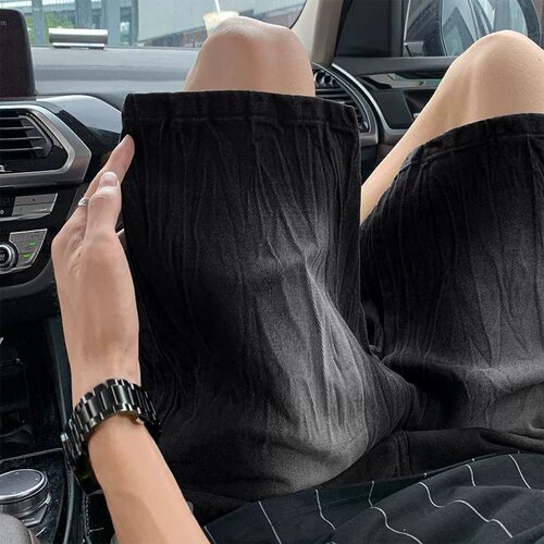 美式复古闪电纹牛仔短裤男夏季