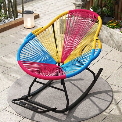 北欧摇椅家用摇摇椅休闲大人逍遥椅藤编躺椅阳台懒人椅子夏季藤椅