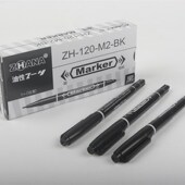 MO小记号 油性黑色笔细头粗头描边笔 双头油性笔勾线笔小记号笔