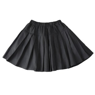胖女童百褶裙夏季中大童夏装半身裙胖童加肥加大码灰色短裙学院风