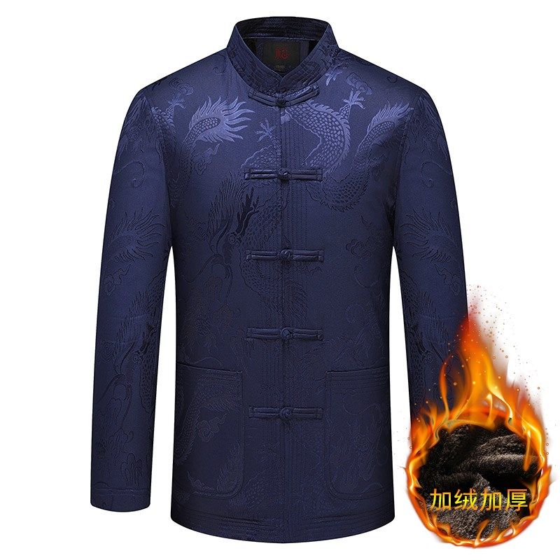 秋冬季爸爸唐装男士中老年人过寿生日礼服爷爷装加绒外套老人衣服,男装,唐装,淘宝优惠券,粉丝福利购,淘宝优惠卷