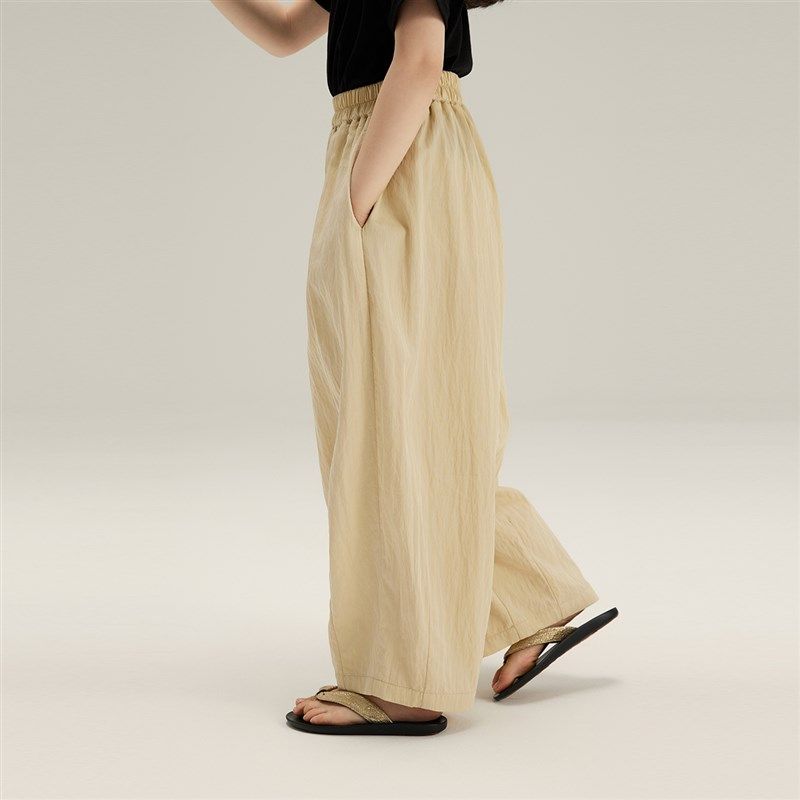 沫沫家童装夏装女童阔腿防蚊长裤2024夏季新款儿童休闲薄款山本裤