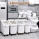 大容量家用米桶防潮防虫五谷杂粮罐可叠加移动商用100斤装 面粉车