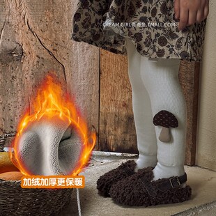 零下可穿冬季女童加绒加厚打底袜宝宝保暖连裤袜女孩袜子儿童防寒