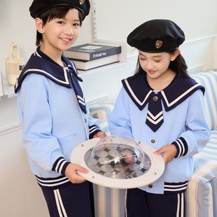 幼儿园园服秋冬装小学生校服套装长袖儿童海军制服水手服学院班服