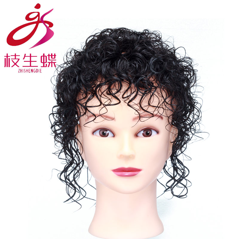 枝生蝶假发女真发刘海假发片遮白发头顶补发片隐形无痕神器补发