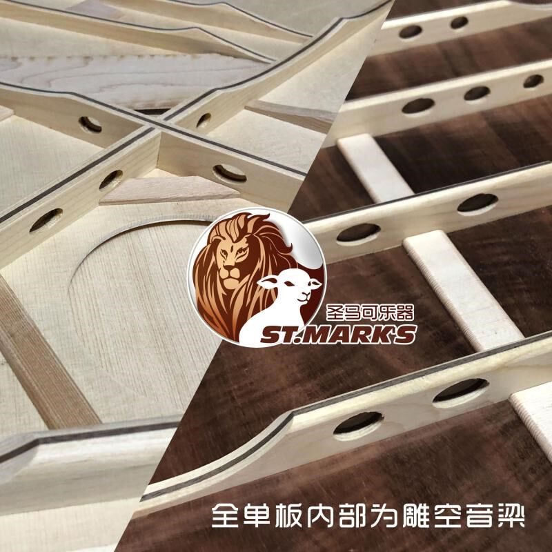 玛利亚M60/M80全单板吉他 云杉桃花芯/云杉桑托斯 民谣吉他 缺角