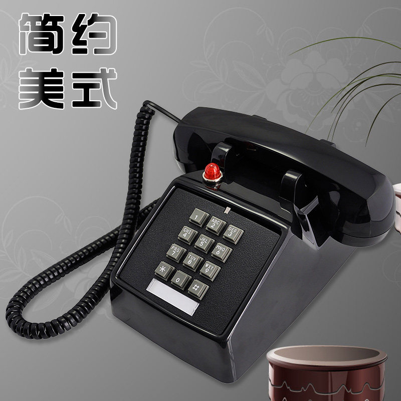 比特25T老式按键仿古复古座机古董时尚创意电话机美式机械铃声