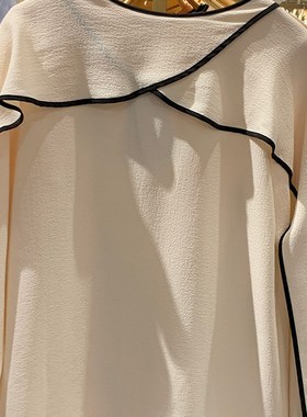 2024春季新款女时尚法式线条设计感衬衫UWG240012