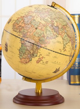 复古仿古地球仪发光台灯礼物家居立体装饰大号儿童书房办公摆件