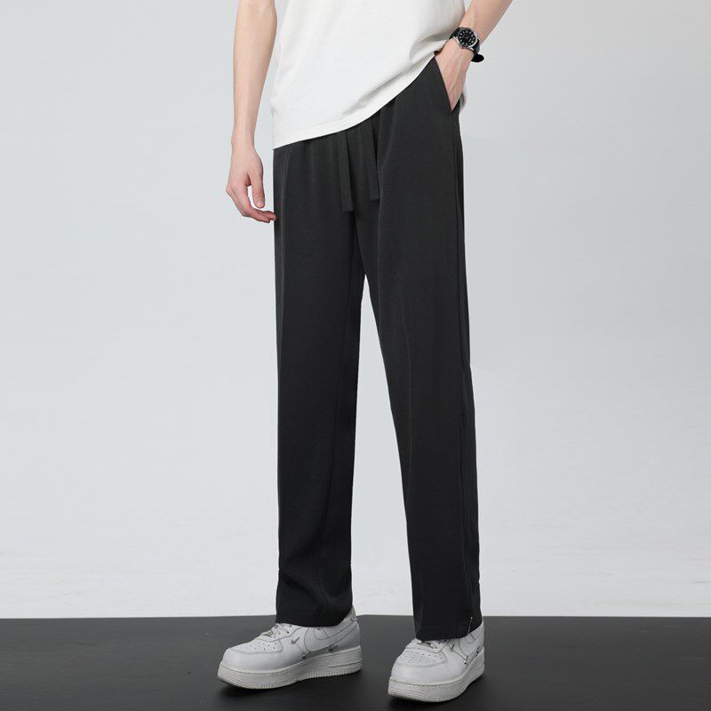 春夏加长版休闲西裤男120cm直筒裤脚拉链微喇叭长裤190高个子110
