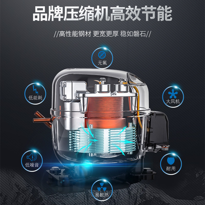 新飞冷藏工作台商用保鲜冷冻双温平冷冰柜不锈钢卧式水吧操作吧台