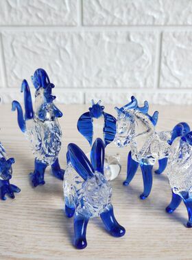 包邮水晶十二生肖家居摆件全家福定制礼物鼠牛虎兔龙蛇马羊猴鸡狗