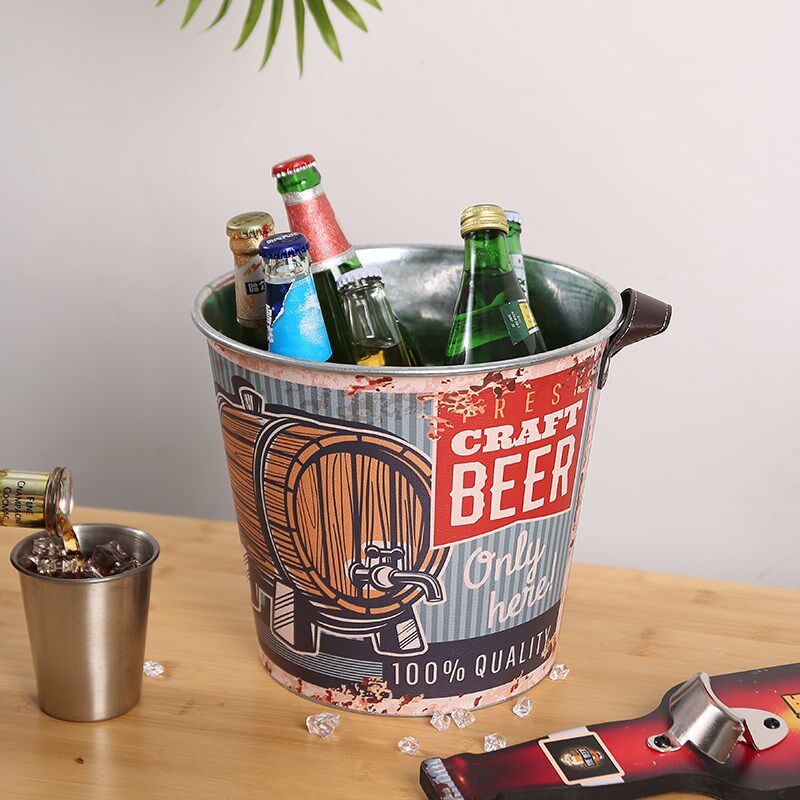 酒吧啤酒冰桶ktv商用户外手提存冰桶家用饮料装冰块的桶冰镇铁桶