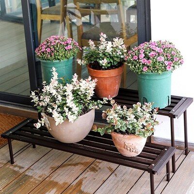 GREENLIFE铝合金花架子庭院园艺花卉高脚花板户外阳台阶梯式防锈