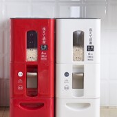 装 计量米箱 米桶家用防虫防潮密封自动出米20斤大米收纳盒储抽拉式