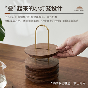 实木隔热垫餐垫防烫餐桌垫家用小灯笼木质耐高温碗碟盘子砂锅垫子