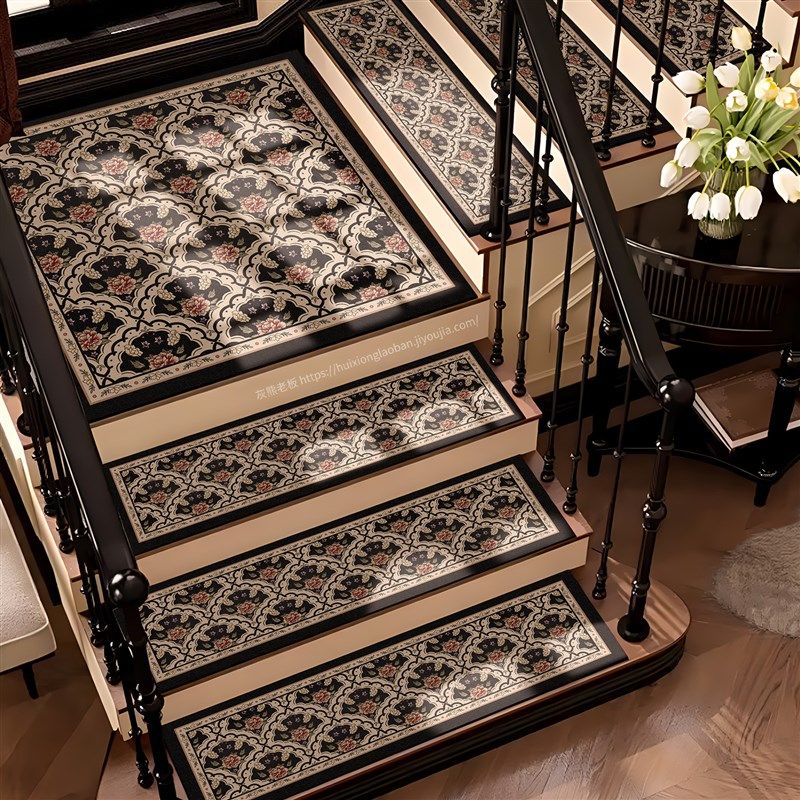 弥赛尔楼梯垫免胶自粘防滑垫硅藻泥实木踏步垫家用旋转台阶地毯