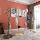 实木衣帽架落地卧室内立式 挂衣架家用简易晾衣架子房间挂包架子