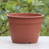 塑料花盆铝塑小号花盆耐用耐晒种花小盆栽复古中国风简约 送托盘