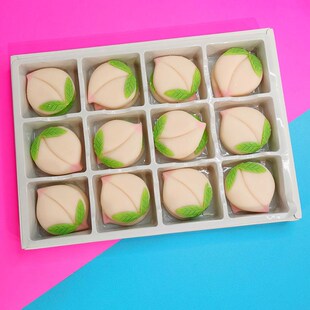 立体粉色寿桃巧克力老人蛋糕装饰爷爷奶奶过寿粉色主题片状大寿字