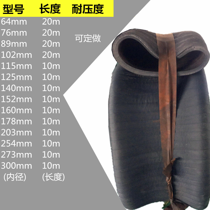 橡胶泥浆管2寸管排水耐磨排污打桩机管