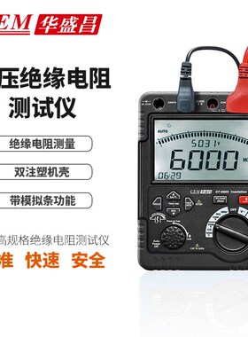 CEM高压绝缘电阻测试仪DT6605交直流电压绝缘表5000V兆欧表60G