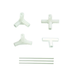 实心圆棒绝缘杆玻璃纤维塑料杆结实耐用弯头立体三通四通塑料接头