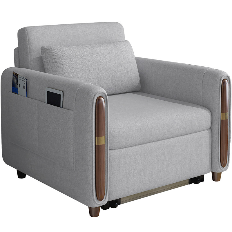 办公室沙发床单人1米宽 抽拉多功能梳化床可折叠网红款小沙发两用