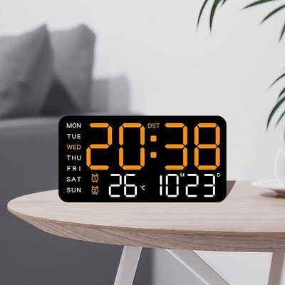 新款电子钟大屏多功能挂立两用时钟简约数字钟表显示客厅挂钟6659