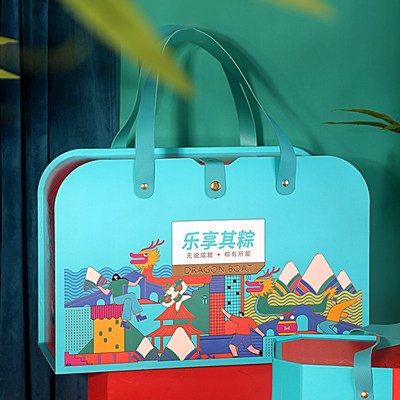 2024新款端午节粽子礼盒送礼包装盒手提大号空盒硬纸盒送礼盒子