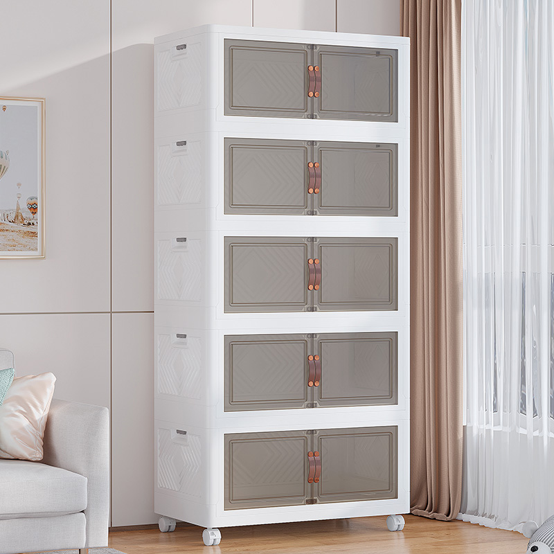 可折叠收纳柜子置物柜家用书柜宝宝衣柜儿童玩具杂物储物柜免安装