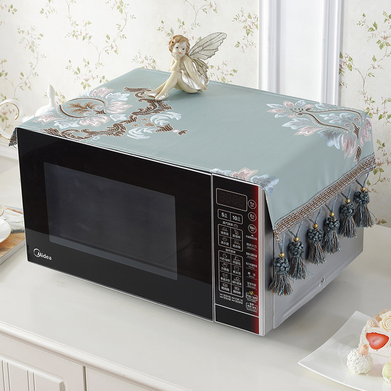 微波炉帘防尘罩格兰仕微波炉罩电烤箱防尘罩布艺套家用电烤箱盖布