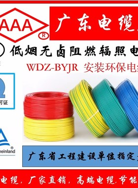 WDZB低烟无卤阻燃辐照高温 广东电缆厂 电线软线线缆国标电线电缆
