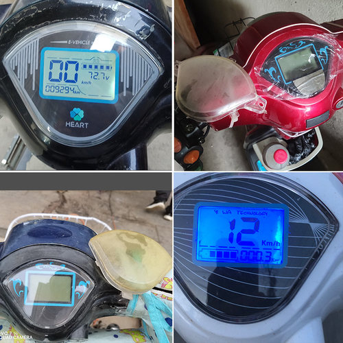 电动车摩托车里程表外壳配件 T60透明仪表壳 踏板车码表罩上盖