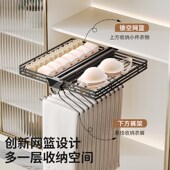 架滑轨衣通杆 纵向竖向伸缩挂衣架裤 衣柜抽拉式 挂衣杆横杆柜内顶装