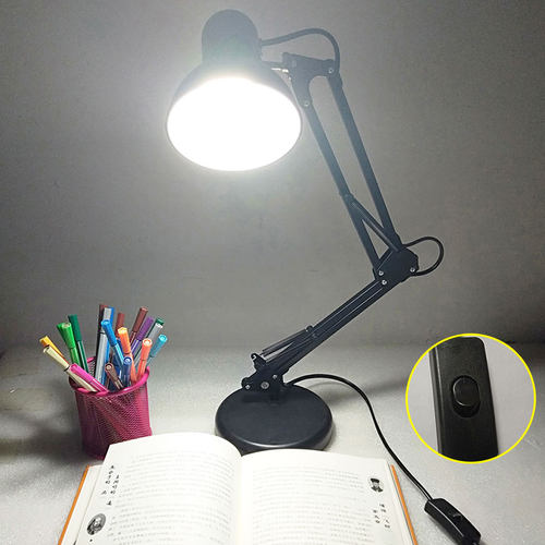 台灯护眼暖色皮克斯大功率超亮长臂工作学习专用工业折叠复古强光