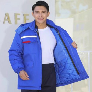 冬季防静电棉服工作服男加油站棉衣加厚加气站电子厂女定制劳保服