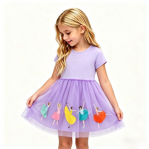 春夏儿童连衣裙夏季女童公主裙独角兽网纱裙spri&sum girl dress