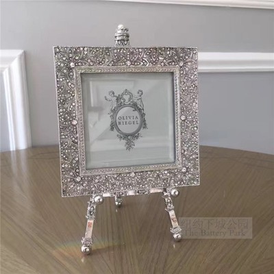 纽约下城公园进口Olivia Riegel温莎精致水晶切割镶嵌相框带画架