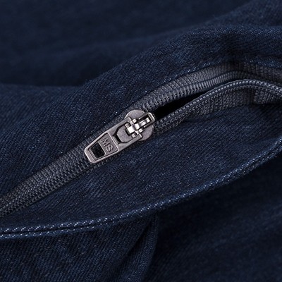 松紧腰弹力牛仔裤男中老年松紧带高腰宽松秋季裤子爸爸直筒休闲裤