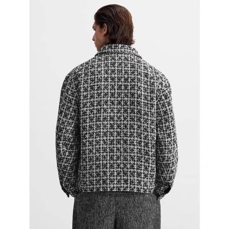 柜699!新品男装 纹理修身直筒翻领长袖格子衬衫外套夹克 9621321,男装,夹克,淘宝优惠券,粉丝福利购,淘宝优惠卷